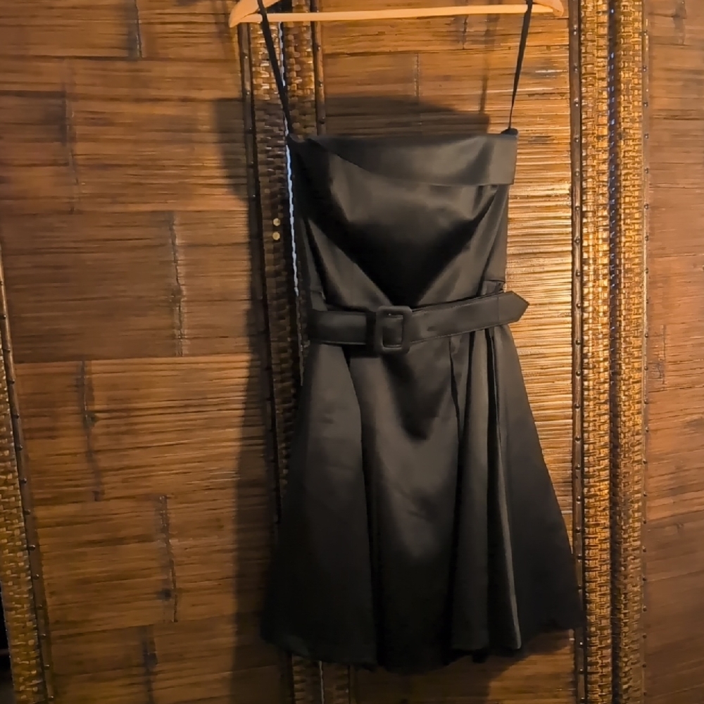 White House Black Market Elegant Strapless Dress with Belt